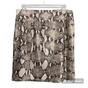 Chico's Faux Snakeskin Skirt Fully Lined Size 1